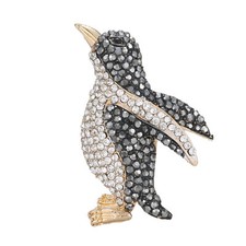 Pinguin Brosche Strasssteine