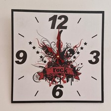 Rock Wanduhr Totenkopf Skull