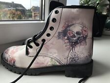 Damenschuhe, Stiefeletten, Größe 40, Skull, Neu, Bitte Lesen 