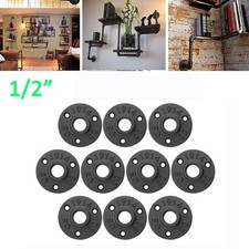 10x Gewindeflansch 1/2" BSP Schwarz Gusseisen Rohrflansch Flansch Temperguss