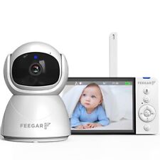 Feegar Babyphone mit Kamera 355°/120° Baby Monitor 5-Zoll 5000mAh ZOOM VOX