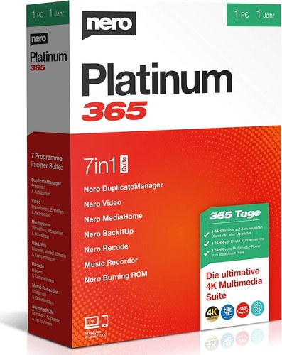 Nero platinum 365 1 benutzer - platinum,