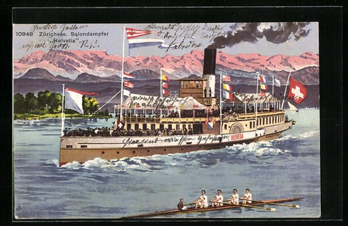 Salondampfer helvetia auf - helvetia,