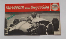 Werbe Flyer Veedol Rennerfolge 1964 Alpen Bergpreis Roßfeld Porsche BMW 1800 TI