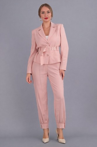 Damen hosenanzug teilig - 2-teilig, rosa