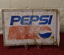 PEPSI COLA ALTES BLECHSCHILD METALLSCHILD WERBUNG DEKO VINTAGE MEXIKO