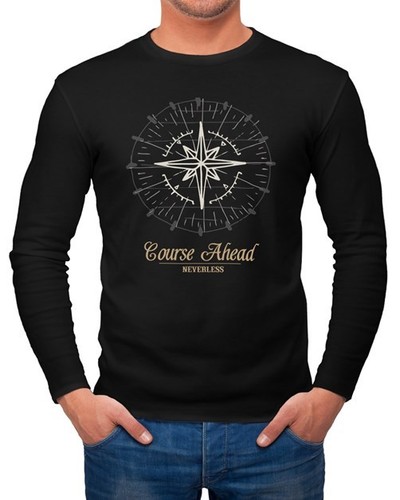 Herren longsleeve kompass - herren,