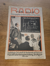 Radio für Alle, Zeitschrift für Radiotechnik, Heft 5 - 1924 bzw. 1925, schön