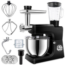 Küchenmaschine 5 in1 Multifunktionale Rührgerät Teig Edelstahl 7L Knetmaschine
