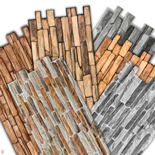 3D PVC FLIESEN Wandpaneele Deckenpaneele Wandverkleidung Verblender Steinimitat!