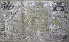 Württemberg Herzogtum Original Kupferstich Landkarte Homann 1730