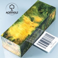 2076 Pappel Maser | 120x40x30 | Griffblock stabilisiert | ACRYHOLZ | Messergriff