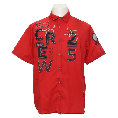 Camp david blue kurzarmhemd - camp,