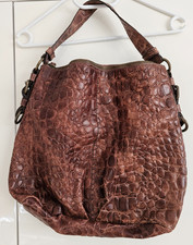 LIEBESKIND BERLIN Leder -Damen - Tasche - Krokoprägung - braun