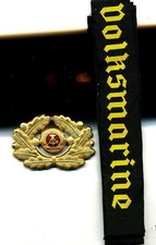 Mützenband  Volksmarine  Kokarde  General NVA Uniform NVA Effekten Marine DDR