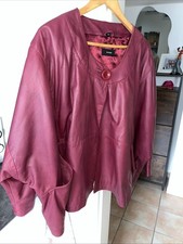 Handschuh weiche Lederjacke Größe 2 bis 48 Ein Knopf Verschluss Farbe Beere