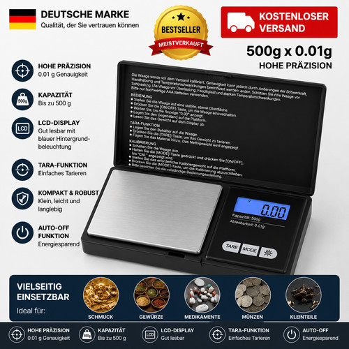01g 500g digitale - 0.01g,