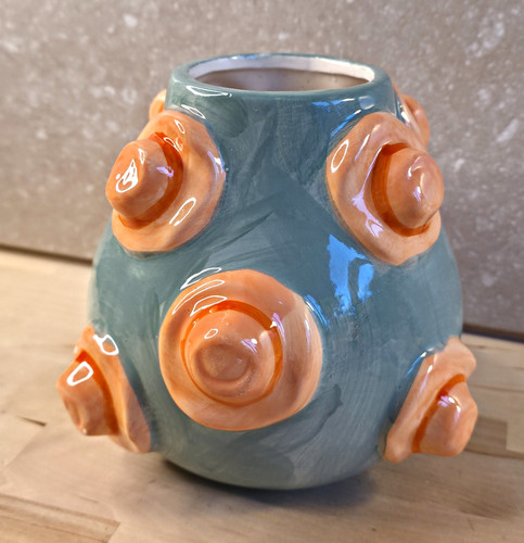 Funky kugelvase blau orange - funky,