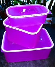 3 Tupperware Quadro Dosen - NEU - Paket - 4,6 l - 1,3 l - 320 ml