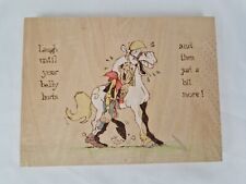 LUCKY LUCKE Wood Holzbild gebrannt Comic Handgemacht Einzelstück Rarität ✅️