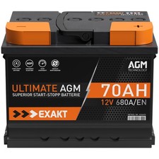 Agm batterie 70ah 12v 680a - 70ah,