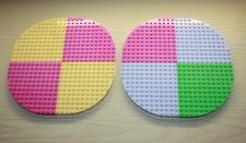 8x Lego Bau Platte rund Ecke