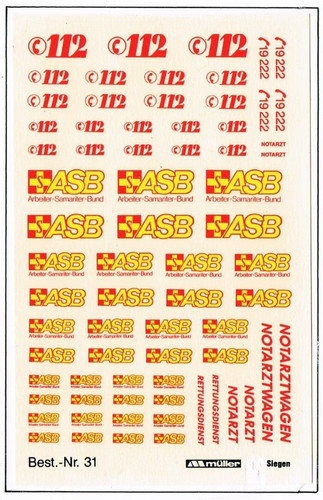 Decals asb 112 - 1:87, "asb
