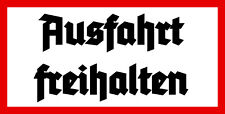 Retro Blechschild AUSFAHRT FREIHALTEN 30 x 15 cm Metallschild Vintage (2709)