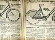 Mädchen/ Damen Ballon Fahrrad "AGRARIA" Orig historischer Prospekt 1934