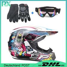Motorradhelm Downhill Rally Helme Crosshelm Motocross Handschuhe Brille Jethelm