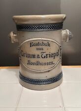 Kautabaktopf Original um 1900 Grimm & Triepel Nordhausen Kautabak Steinzeug