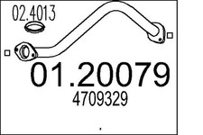 Abgasrohr mts 20079 - mts, 01.20079