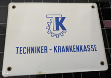 Altes Emailschild TK Techniker Krankenkasse 24x17,5cm