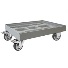 Kistenroller / Transportroller Easy 600x400 mm 2 Bock- & 2 Lenkrollen mit Bremse