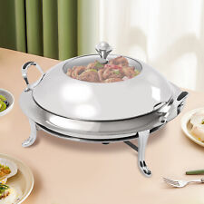 Rund Chafing Dish Buffetwarmer Edelstahl Speisewärmer mit Deckel 3L 3 17Qt