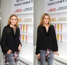 Zara Schwarz Samt Nieten