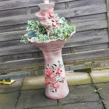 Zimmerspringbrunnen aus Steingut mit Wasserspielen und Beleuchtung 91 cm