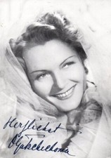 Autogramm - Olga Tschechowa - 50er Jahre 