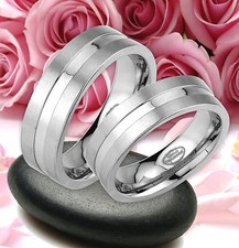 2 Ringe Trauringe Eheringe Partnerringe , GRAVUR GRATIS , 7mm Breit ,* JE47