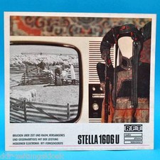 DDR Werbung RFT Stella 1606 U 1970 Prospekt Werbeblatt Fernseher Stassfurt C