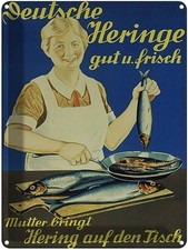 Blechschild 40x30 cm Fisch