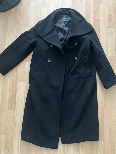 Mng damen wollmantel schwarz - mng,