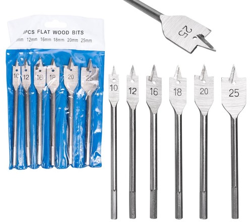 Flachfräsbohrer satz 6tlg - flachfräsbohrer,