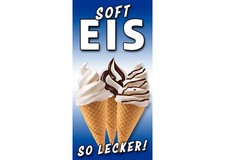 Aufkleber "Softeis so lecker" 50x100 cm Schaufenster, Plakat, Werbung, V3