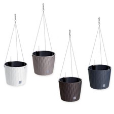 Hängeblumentopf BENIDORM Blumenampel Pflanztopf Rattan alle Farben