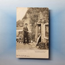 Postbote Klopfen Postkarte 1904 Lieferung Landhaus Uniform Sack