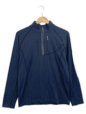 BOGNER Herren Poloshirt Gr. 50/M Blau Sportlich Langarm Stehkragen