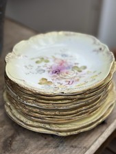 Franz Anton Mehlem, Teller, Jugendstil, Fayence, antikes Geschirr