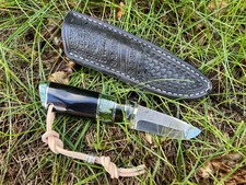 Outdoormesser Jagdmesser  by M.Eklund Spezialgriff mit Neusilber etc. Unikat 