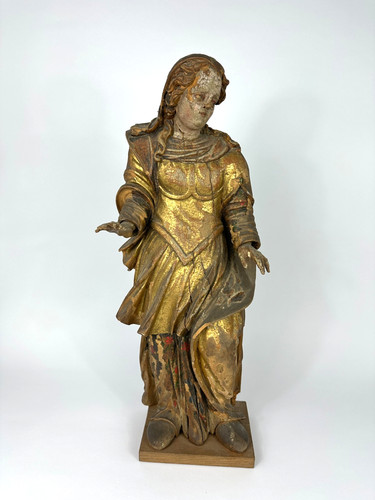 Antike heiligenfigur maria - heiligenfigur,